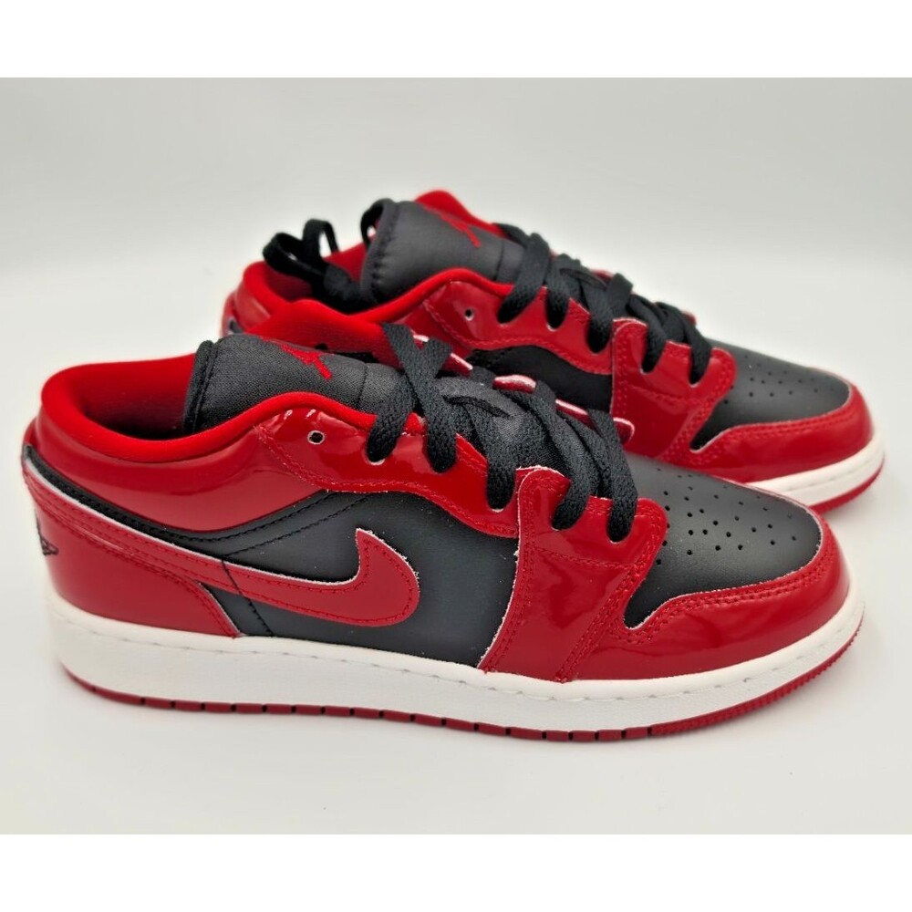 NIKE AIR JORDAN 1 LOW SE GS BLACK VARSITY RED WHITE 5Y 6W HV4396-006 NEW - Picture 5 of 7